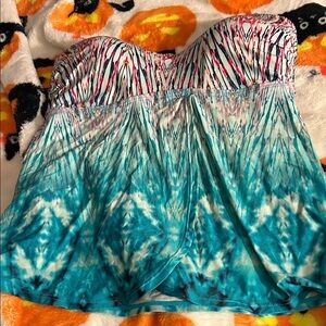 Jantzen Multicolor Strapless Bikini Top size 10